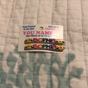 “Sophia” Hand painted hair clips